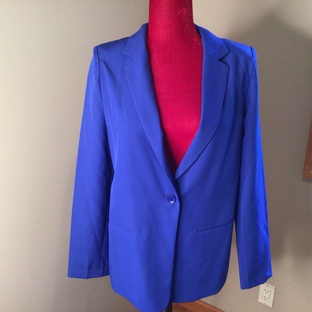 NWT‎ Another Story Blue Blazer sz Large *STUNNING*